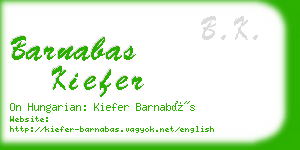 barnabas kiefer business card